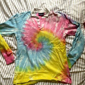 ROWING BLAZERS tie dye Rugby shirt heavyweight material size SMALL